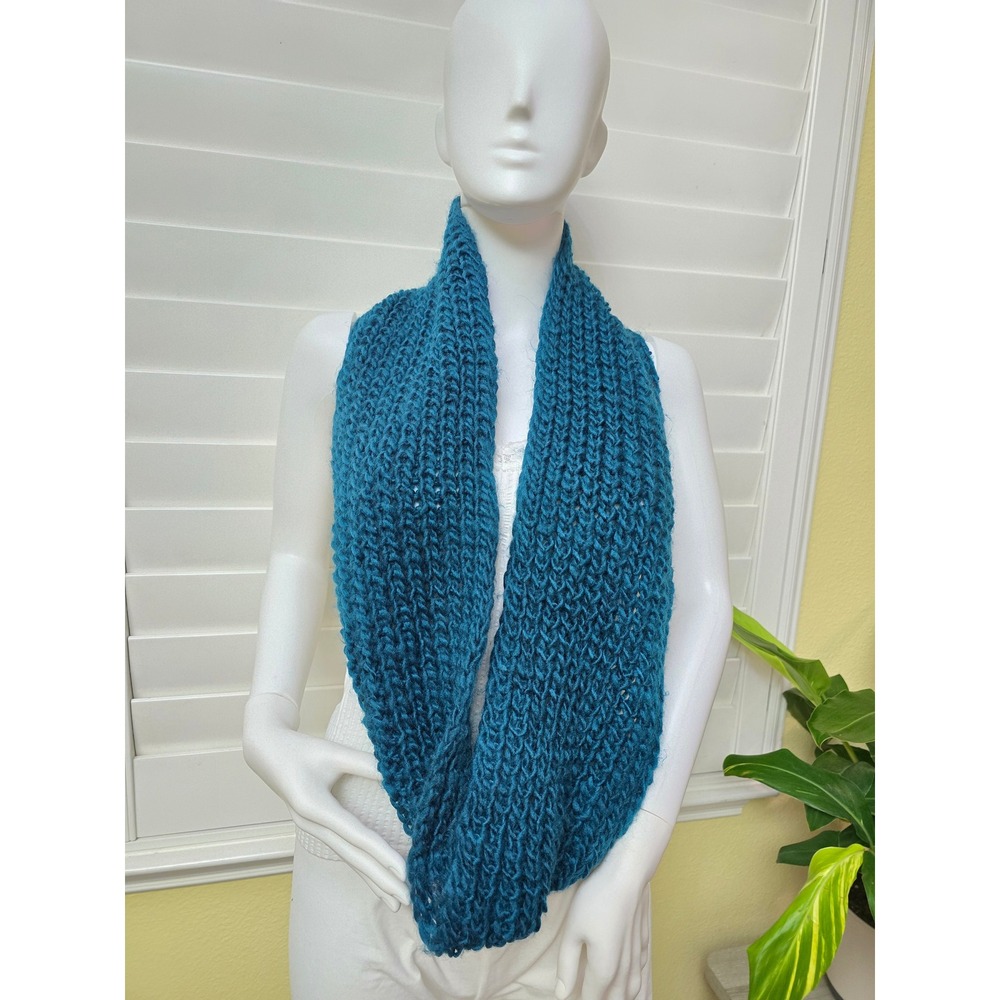 Green Wide 90s Y2K Whimsy Cozy Cottage Infinity Scarf OSFM